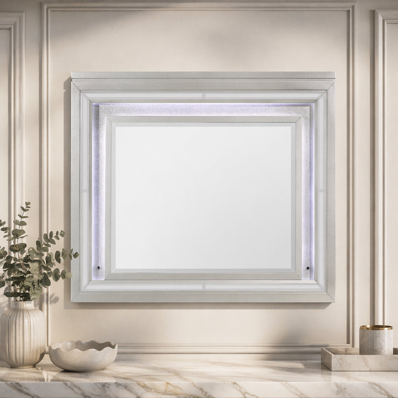 Charmant miroir à DEL pour la chambre à coucher et le vestiaire, rehaussant votre espace