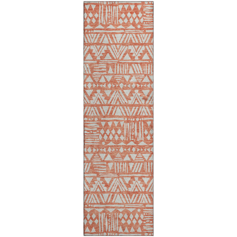 Premium Machine Washable Prisco Coral Rug, Runner 2'3" x 7'6"