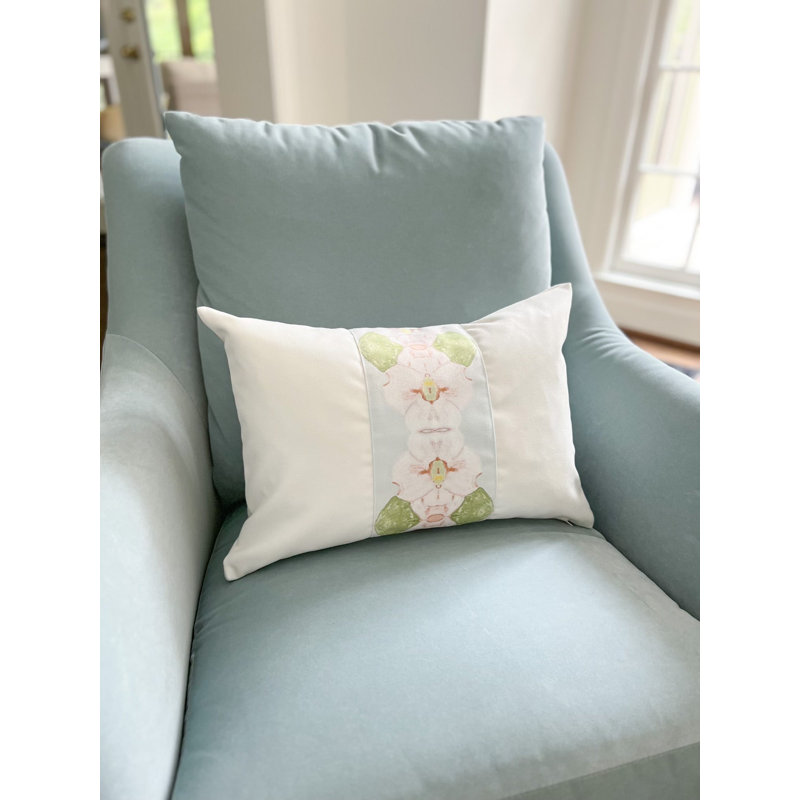 Flowering Dogwoods Lumbar Pillow Cover & Insert, Light Pink