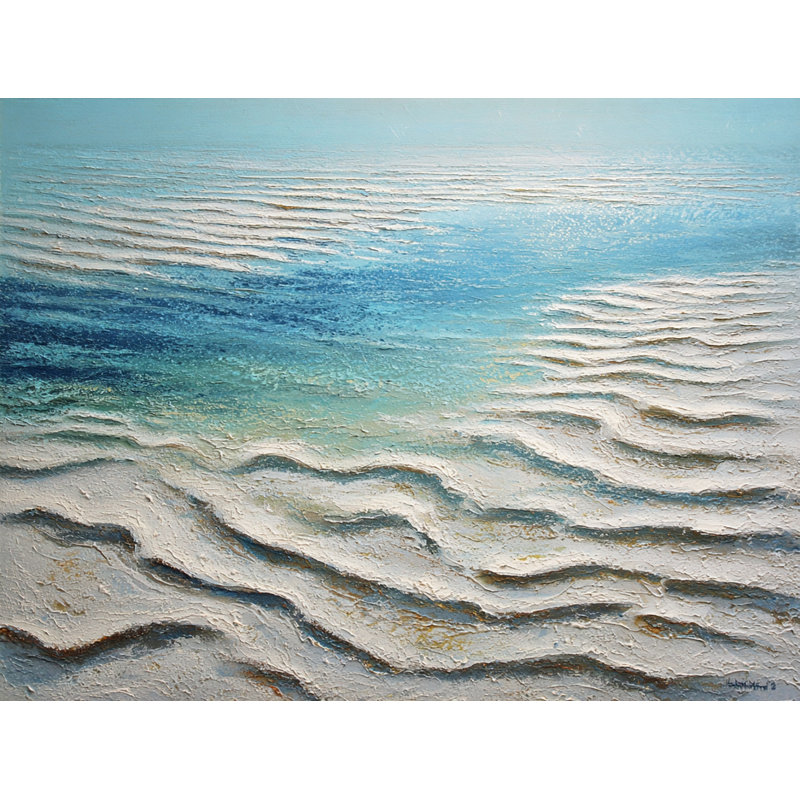 «Ocean Ripple Light», art mural sur toile tendue, H 16 po x l 24 po