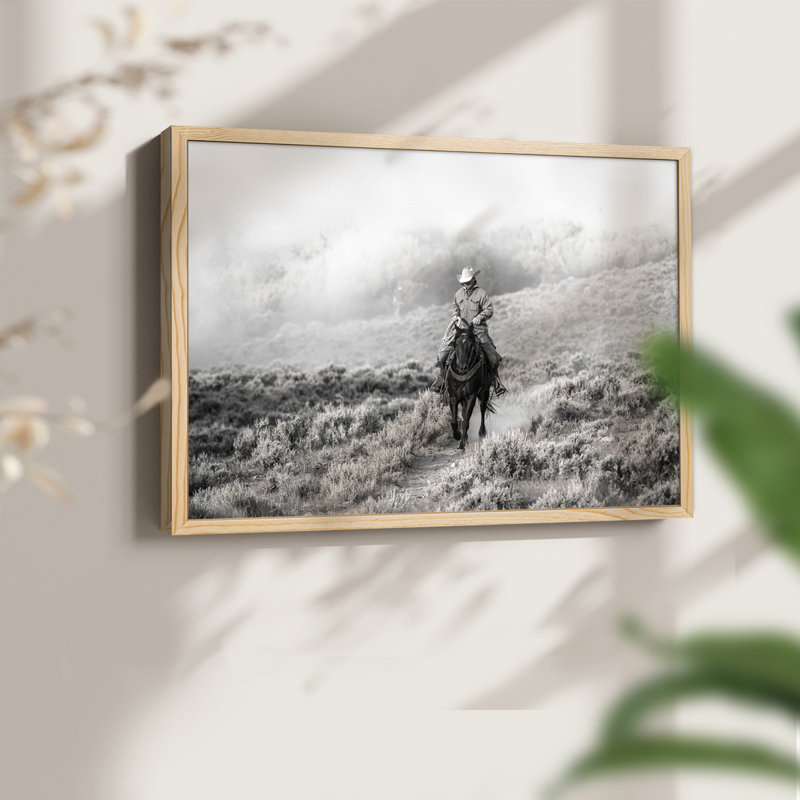 Cowboy -Framed Print - Restickable, Natural, 11" H x 14" W