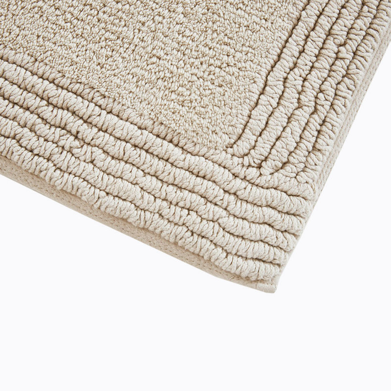 Tapis pour salle de bain en coton réversible Berges 3000 GSM, L 21 po x L 34 po, Naturel