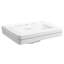Fitzgerald White Fireclay Rectangular Pedestal Bathroom Sink with Overflow