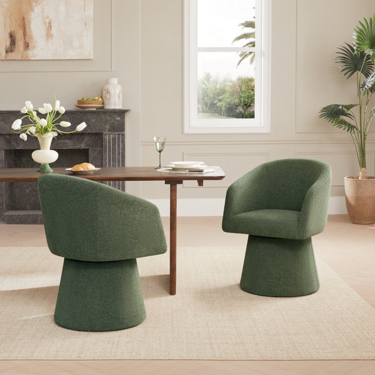 Kyo Chenille Upholstered Barrel Chair (Set of 2)