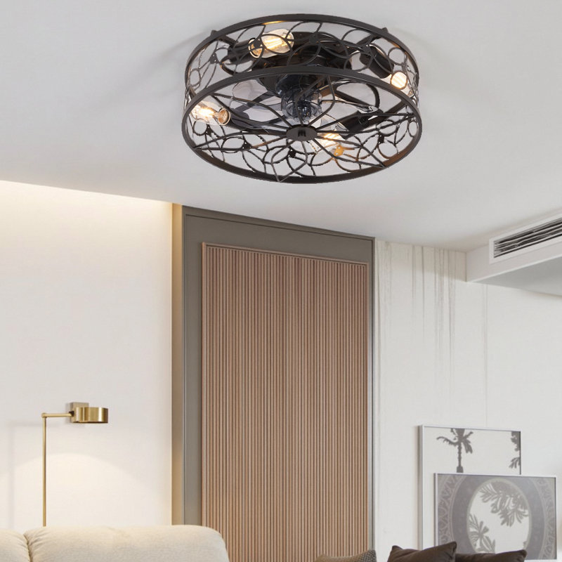 15.2Cm LED Ceiling Fan with Remote Control and Light Kit Included, White