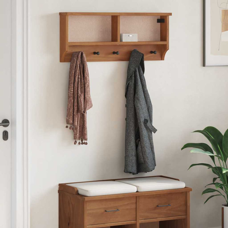  Portemanteau mural finition acacia, Brun