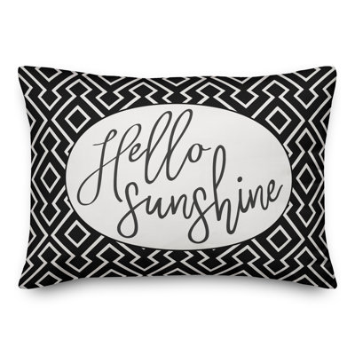 Housse de coussin rectangulaire d'extérieur Hello Sunshine