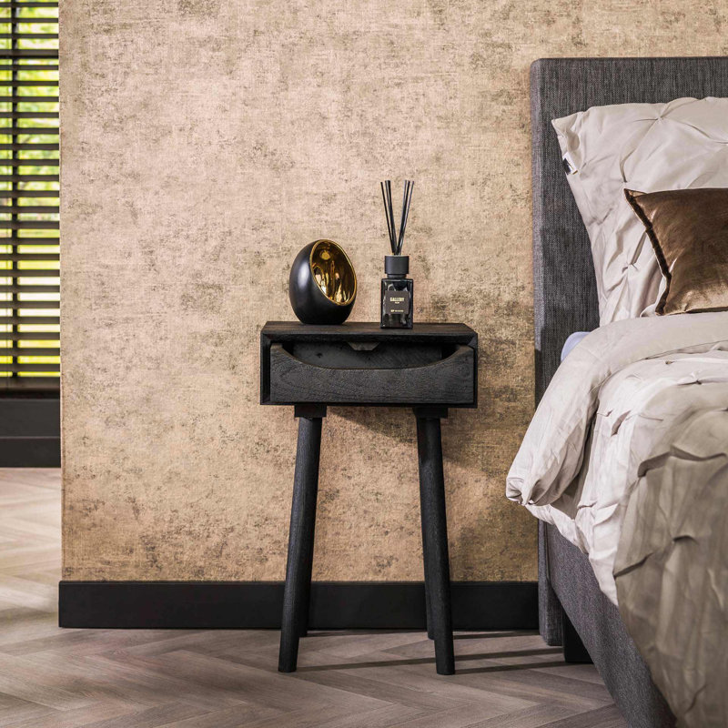 Reeltown 35cm W Solid Wood Bedside Table