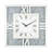 Detroit Glam Square Wall Clock in Mirrored and Faux Diamonds