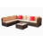 Ensemble de canapé modulaire d'extérieur en L avec coussins de 105,53 po Ebenier