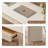 White rectangular Sintered Stone Desk,2-drawer-933741213