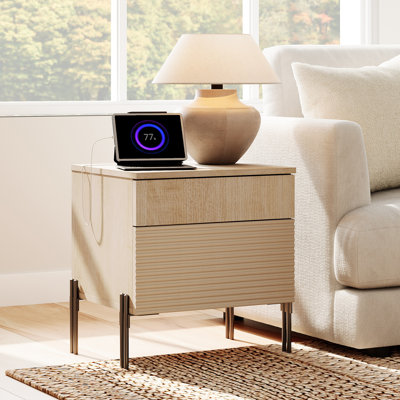 Laverda Modern End Table With Usb Ports by Ebern Designs