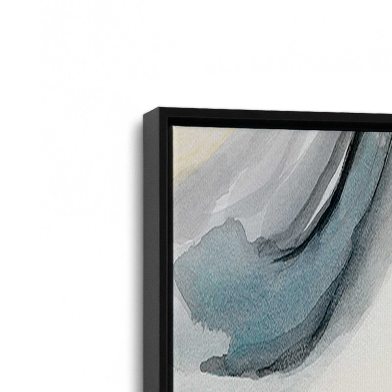 Golden Echoes v2, reproduction sur toile, H 12,75 po x l 12,75 po x P 1,75 po, Cadre flottant noir satiné