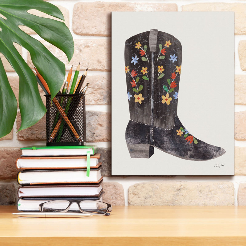  «Western Cowgirl Boot 3» par Courtney Prahl, art mural sur toile, 12 po x 16 po, H 16 po x l 12 po