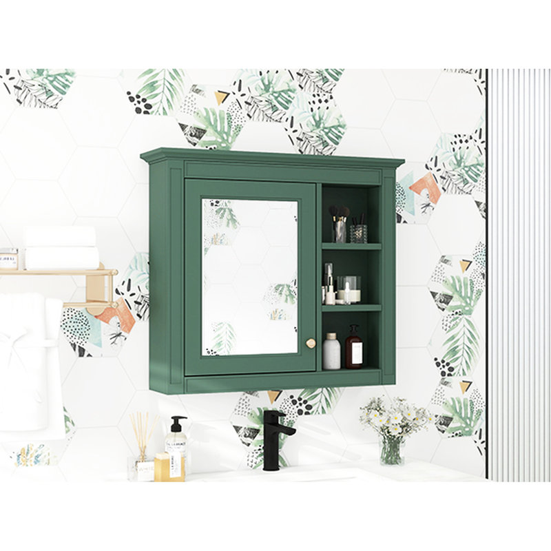 Armoire de salle de bain moderne avec miroir. Armoire de rangement murale 30 po x 28 po, 5 tablettes et plus, armoire de rangement spacieuse 28 po. . + verre, design élégant