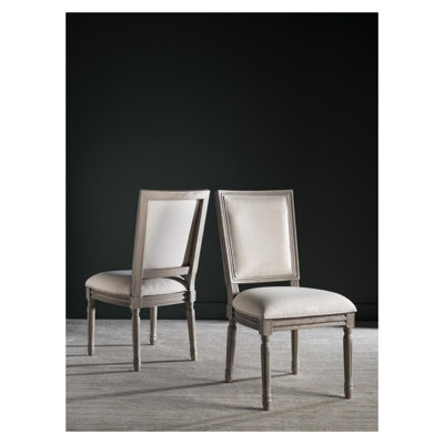 Mcspadden 19''H French Brasserie Linen Rect Side Chair -  One Allium WayÂ®, ED65F4A2268B420C8758E46E03915B9E