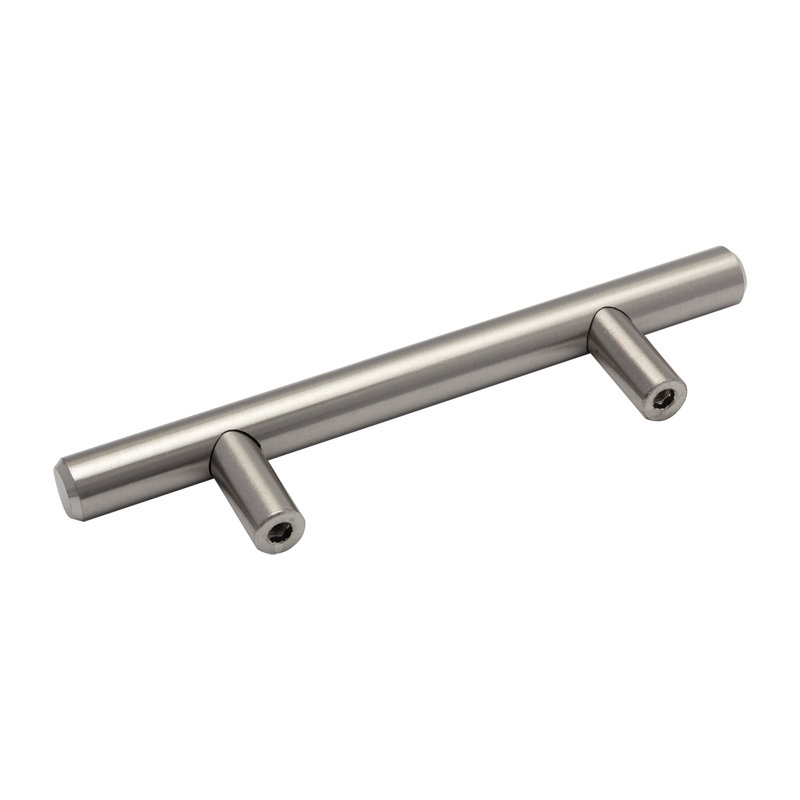 Brushed Nickel Modern Cabinet Drawer Pull Handle with Mounting Hardware