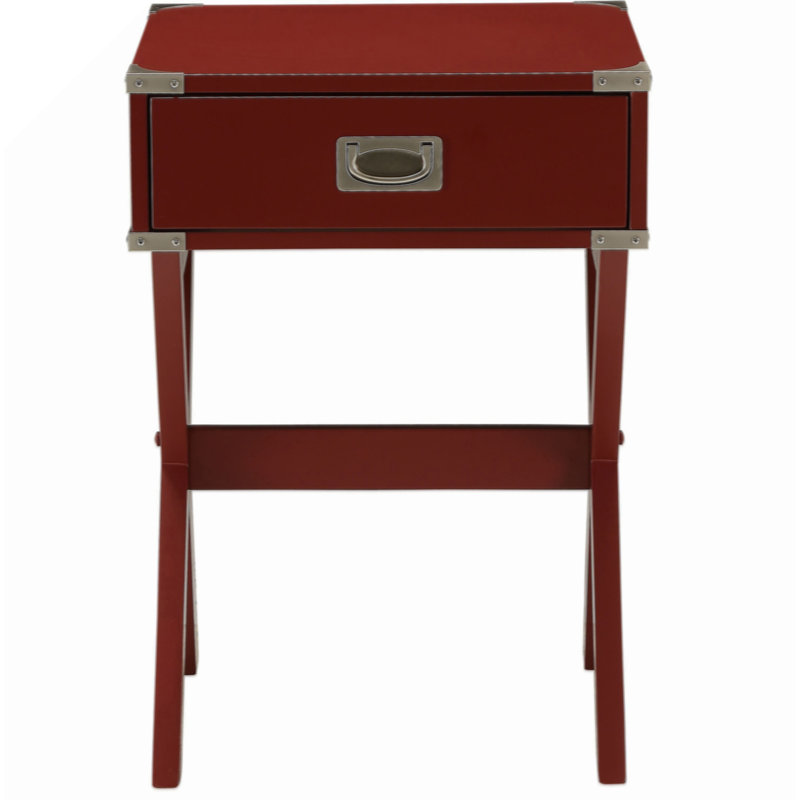 1-Drawer End Table, Red
