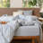 MooMee Gingham Duvet Cover Set 100% Washed Cotton Linen Like Lightweight-121504781-126592303