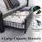 Upholstered Bed Frame with 4 Large Drawers,RGB LED Lights, Adjustable Headboard, Easy to Assemble-904573895-904573889