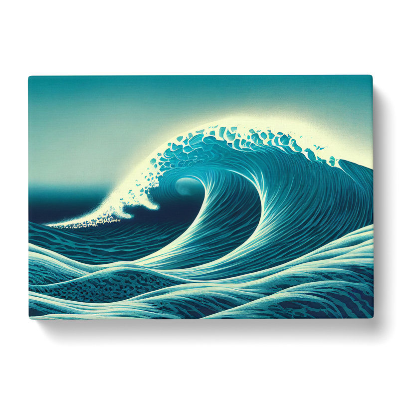 An Adventurous Ocean Wave - Wrapped Canvas, 50cm H x 76cm W x 3cm D