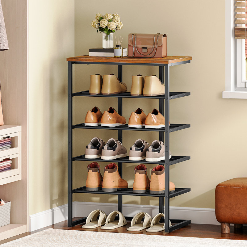 Range-chaussures à 5 niveaux de style industriel