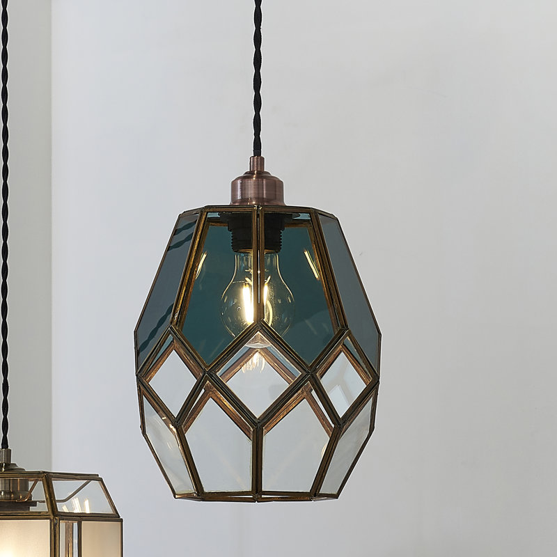 19cm Glass Oval Pendant Shade