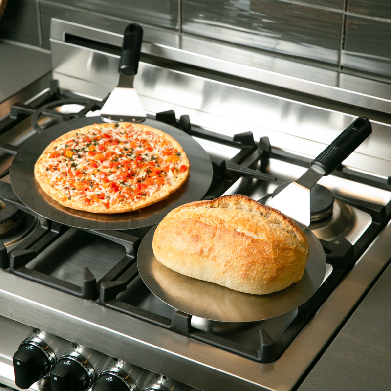 Stainless Steel Pizza Turner with Silicone Handle, 10-inch