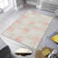 Tapis beige / orange en polyester tissé à la machine Chipps-730371414