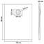 vidaXL Shower Base Tray SMC with resin, fibreglass and stone powder White 35.4"x27.6"-78866777
