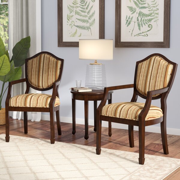 Design Toscano The Carlisle Louis XV Walnut Brown Arm Chair (Set