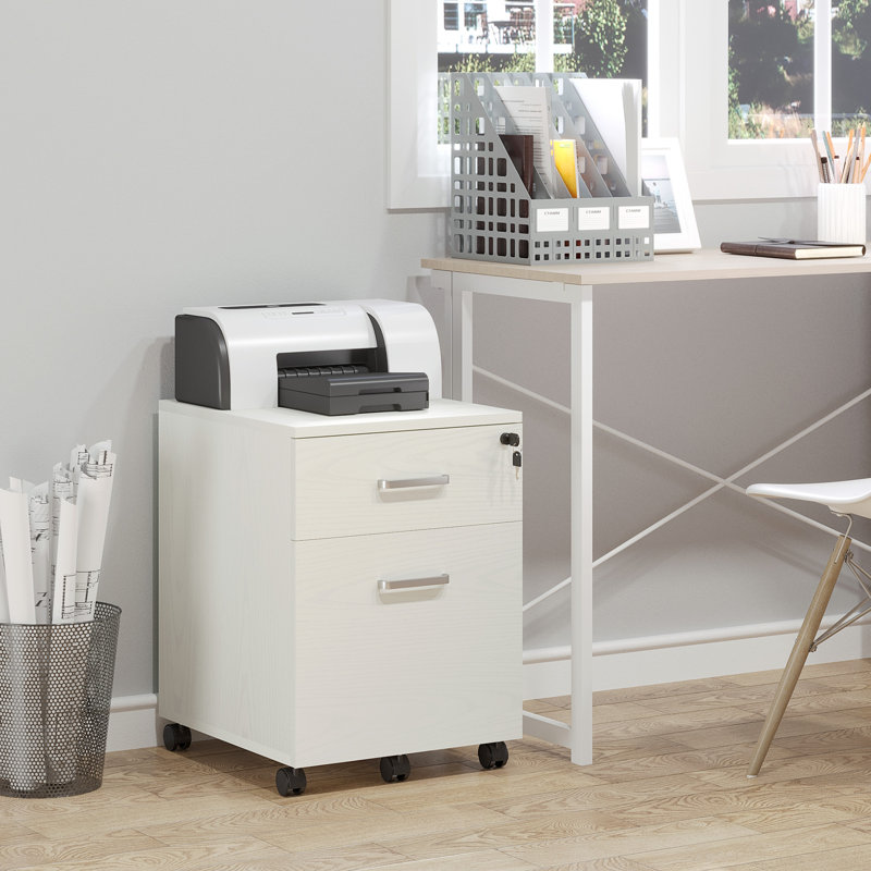 Brittani 40 cm W 2 -Drawer Filing Cabinet, White