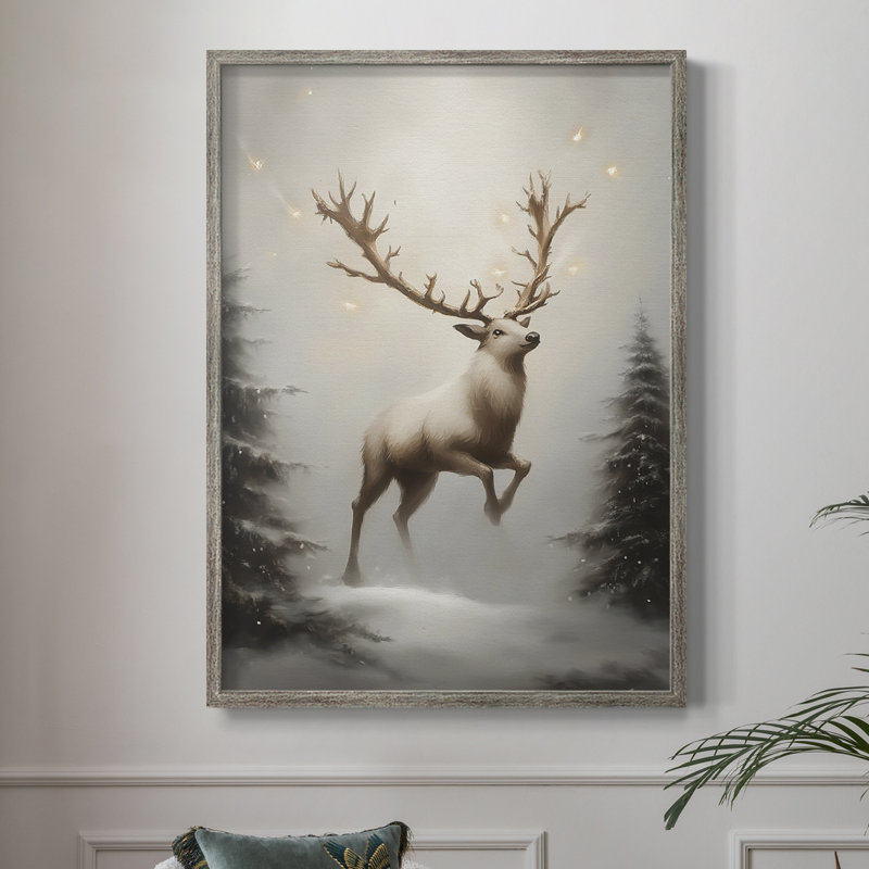 «Christmas Holiday Art», série 2-CVII, reproduction encadrée - bois massif, H 11 po x l 9 po