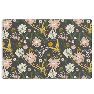 Tapis rectangulaire à motif antidérapant Maegan