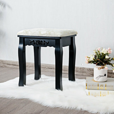 Solid + Manufactured Wood Accent Stool