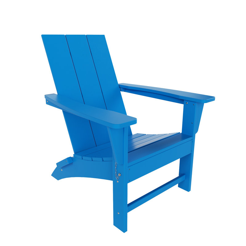 Chaise Adirondack pliante en plastique PEHD Joubert, Bleu pacifique