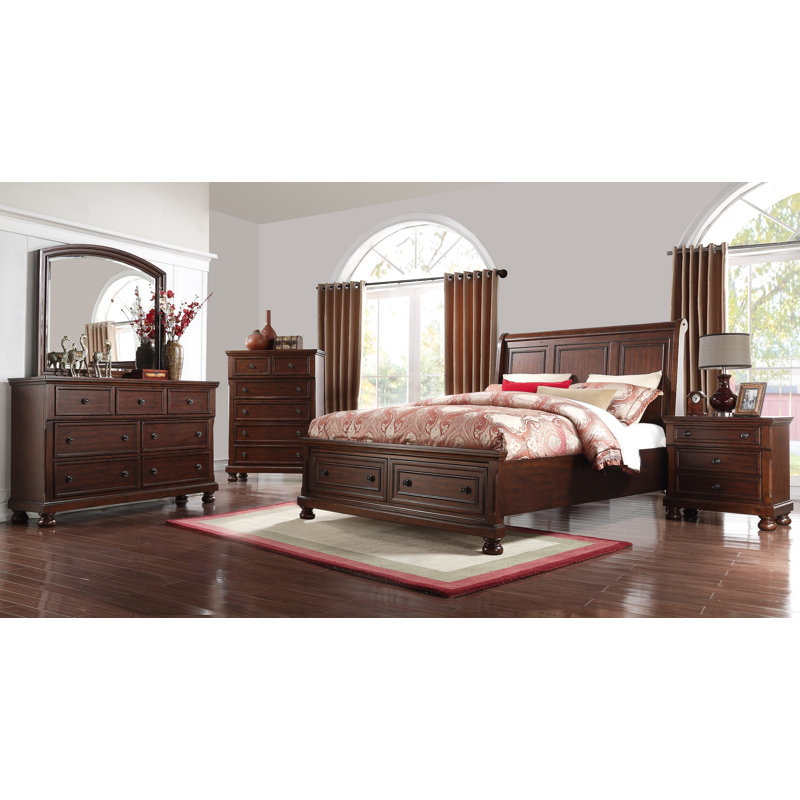 Commode double 7 tiroirs avec miroir Fitima