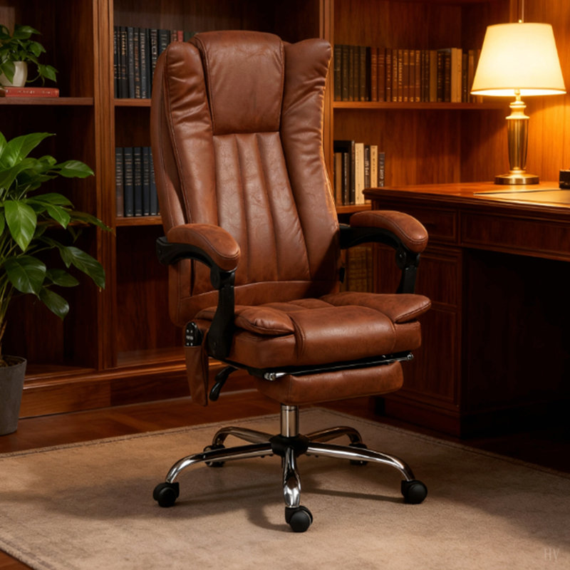 Fauteuil de massage, fauteuil inclinable avec hauteur réglable et repose-pieds