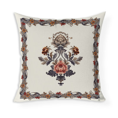 Opulent Flora Frames Indoor/Outdoor Square Throw Pillow