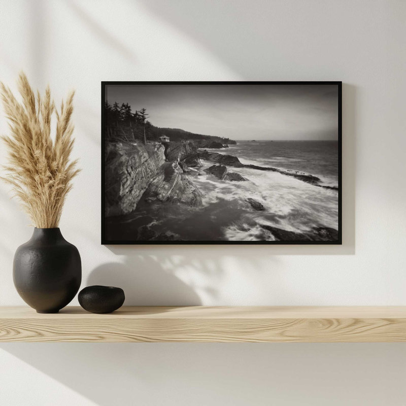 «Shore Acres State Park» par Alan Majchrowicz, reproduction d'art, L 36 x H 24, Noir, Impression encadrée