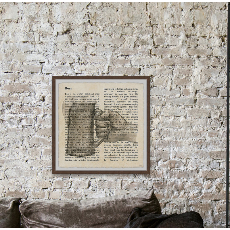 Beer Toast by Eyre Tarney - Single Picture Frame Painting, 41cm H x 41cm W