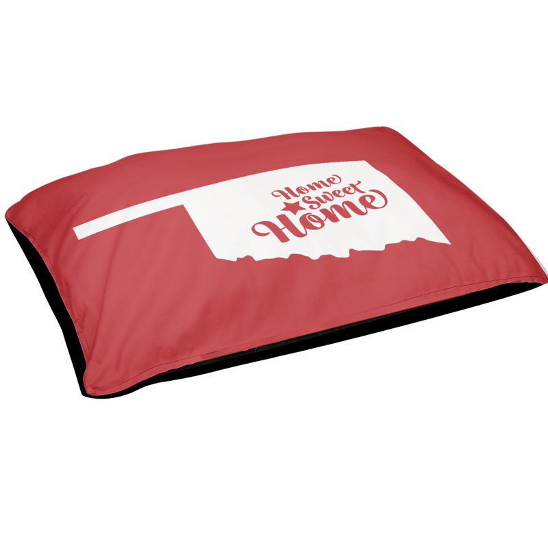 Coussin d'extérieur pour chien Home Sweet, Grand (l 50 po x P 40 po x H 7 po), Rouge, Oklahoma City