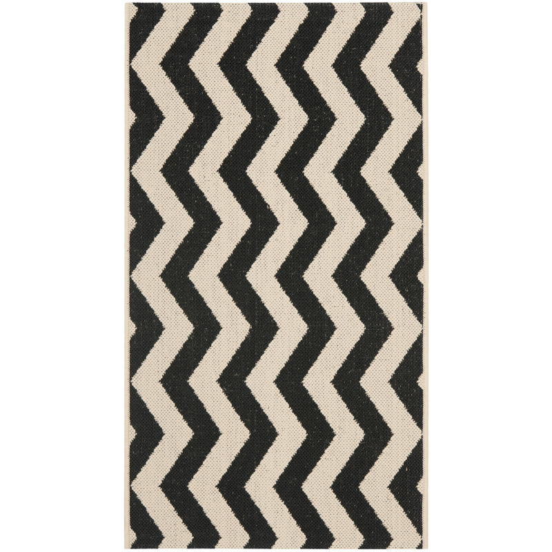 Tapis intérieur / extérieur en polypropylène Arneshia, Rectangle 2 pi 7 po x 5 pi