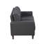 Causeuse rembourrée en similicuir gris de style moderne avec siège confortable et dossier en bois massif 1pc-1841861736