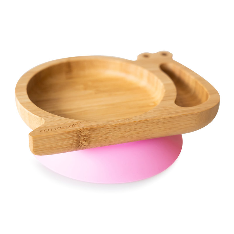 Bamboo Snail Plate, Pink