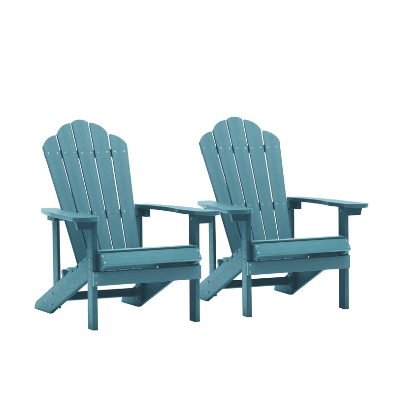 Chaise Adirondack en plastique Clearbrook, Bleu clair