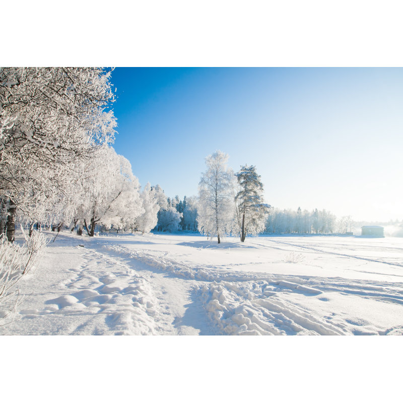 Winter Park in Snow 1 Piece Wrapped Canvas Wall Art, 30cm H x 46cm W x 3.8cm D