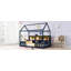 Lit simple avec lumière DEL, lit maison en bois avec bibliothèque de rangement, lit maison au sol avec garde-corps-1433274618
