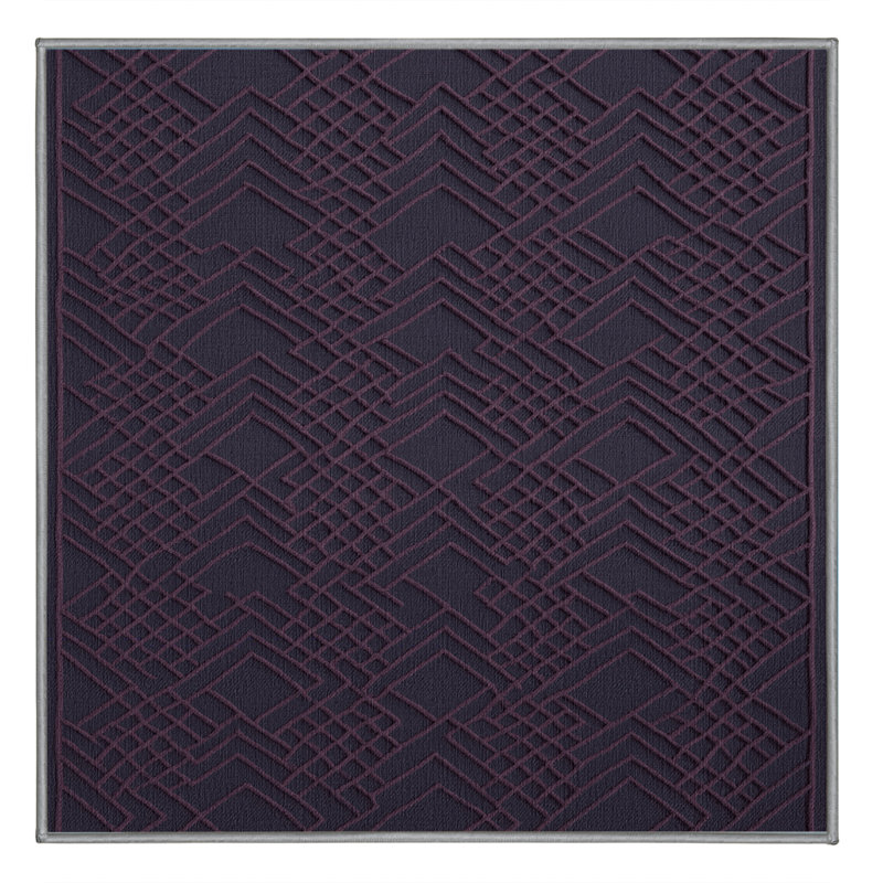 Tapis mauve lavable à la machine, Carré 4 pi