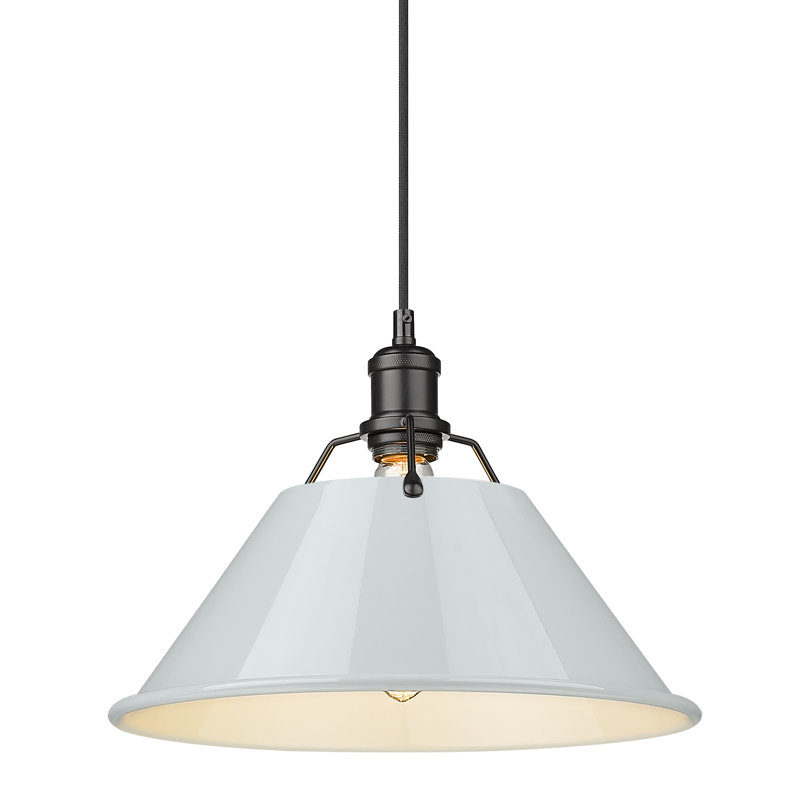 Weatherford 1 - Light Pendant, Matte Black, Dusky Blue, 131.5" H x 14" W x 14" D